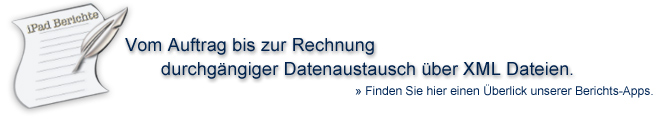 MEiAPPS - iPad Applikationen Vom Auftrag bis zur Rechnung durchgängiger Datenaustausch über XML Dateien
